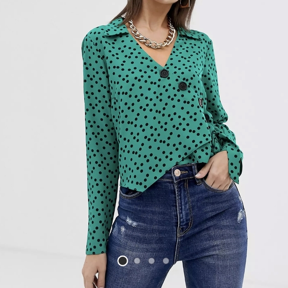ASOS | Tie front blouse - Picture 2 of 6